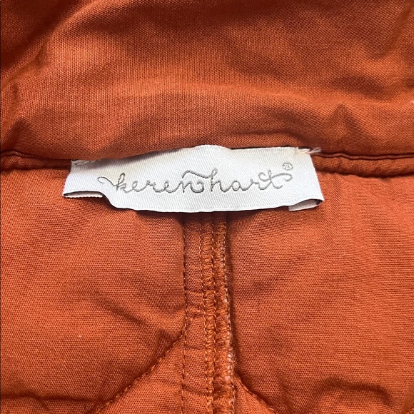 Keren Hart Cropped Quilted Jacket Burnt Orange/Rust Color Size M - Picture 7 of 10